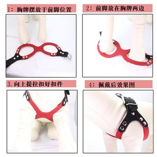 pet EyewearGlasses-Shaped Pet Harness Small and Medium-Sized Dogs Dog Breast Strap Comfortable Micro