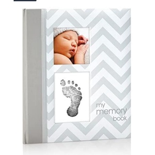 Pearhead Baby Memory Book Baby Journal with Safe Ink Pad to Make Baby’s Hand or Footprint Included