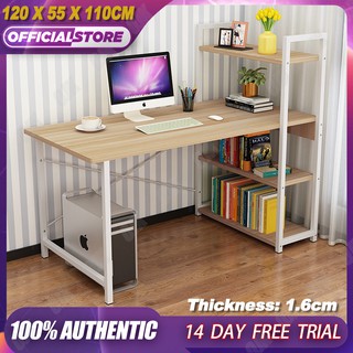 Bookshelf Table Home Office Computer Study Desk Furniture (120cm x 55cm x 110cm)