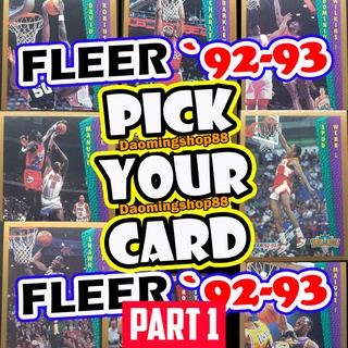 Fleer 1992-93 (PART 1 to PART 6) NBA Basketball Cards PICK YOUR CARDS!!!