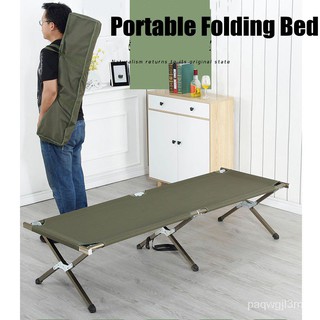 Folding Bed Outdoor Portable Nap Siesta Bed Companion Bed Simple Single Bed Q3us