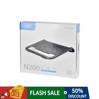 ℡❏Deepcool N200 Notebook Cooler Black. Easy to carry Laptop Cooler, Deep Cool N200 Netbook Cooler.