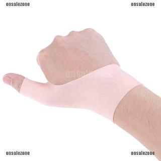 ONPH 2Pc Silicone Gel Thumb Wrist Support Glove Tenosynovitis Spasm Brace Wrap Sleeve RETAIL (1)