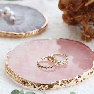 Jewellery Display Board Photography Props Round Resin Agate Piece Nail Art Painted Palette Coaster