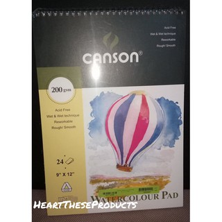 Canson Watercolor Pad 9x12 200 GSM 24 Sheets
