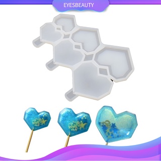 Heart Shape Mold Odorless Non-stick Food-grade Diamond Love Heart Lollipop Silicone Molds for Baking