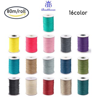 80m 1mm Waxed Cord Polyester Cord Knotting Cord Beading String Thread Braiding Cord for Crafts DIY
