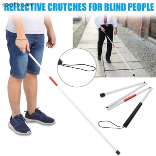 Aluminum Folding Cane Reflective Blind Walking Stick Crutch Cane Walker Tool