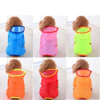 Pet raincoat with cap waterproof pet clothes (1)