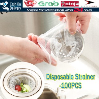 100Pcs Kitchen Anti-Clogging Sink Filter Dishwashing Sink Drain Residue Filter Garbage Bag