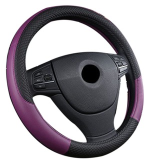 Leather Universal Car Steering-Wheel Cover 38Cm Car-Styling Sport Auto Steering
