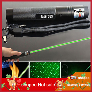 Papuacu Starry Head 303 Green Adjustable Focus 532nm Lazer Beam Laser Pointer Pen Set