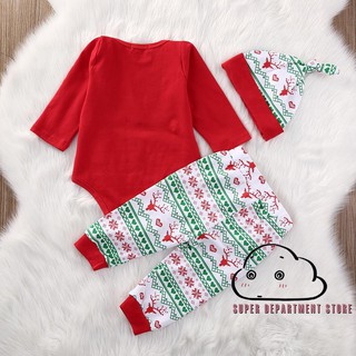 MPN-Newborn Baby Boys Girls First Christmas Clothes Romper (5)