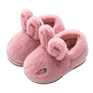 Slippers Winter Warm Indoor Shoes Children Cotton Shoes Kids Slippers Boys Girls Cartoon Rabbit Shoe