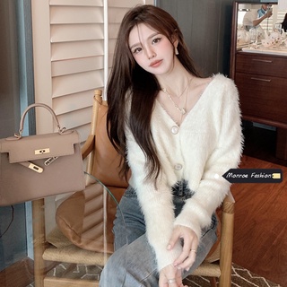 Fashion V-neck long-sleeved knitted jacket for Women Clothes sweater cardigan