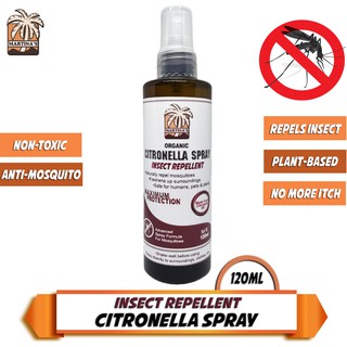 Martina's Citronella Spray Insect Repellent (120ml) With VCO, All Natural Mosquito Repellent