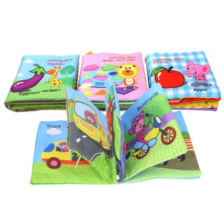 4pcs/set Soft Cloth Baby Books Educational Book Kids Toys