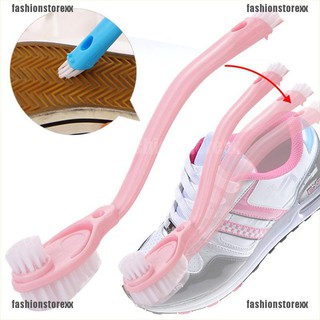 【FAS】Double long handle shoe brush cleaner brushes Washing Toilet Lavabo Pot Dishes cleaning tools