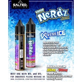Nerdz Salt Nic Extreme Ice 15MG, 25MG & 50MG