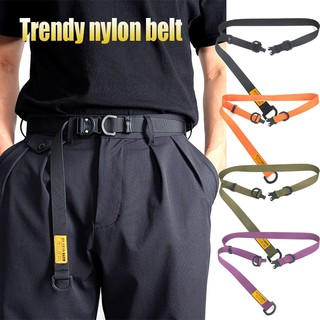 Men Functional canvas belt trendy brand tactical tooling ins nylon belt