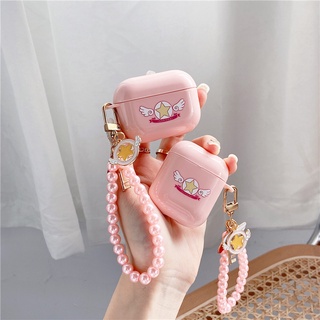 Airpods 1/2 Airpods Pro Glossy Light Pink Bracelet Style Variety Sakura TPU Earphone Case