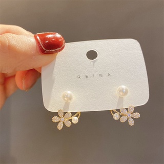 2022 Pearl Flower Earrings 925 Silver Needle