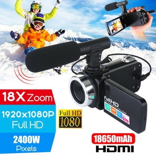 Full HD 1080P 24MP 3'' LCD Digital Camcorder Video Camera 18X Zoom DC5V USB Mic