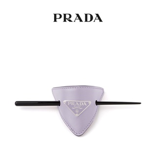 Prada/Prada Women's Triangle Mark Leather Hairpin Headdress