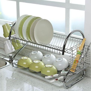 BigTin 2 Layer Stainless Dish Drainer Rack
