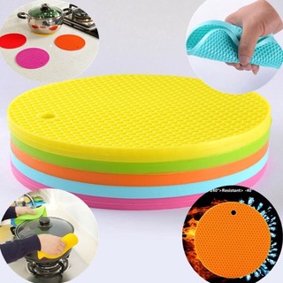Silicone Pot Pad Heat Resistant Non-Slip Circle Mats Insulation Placemats