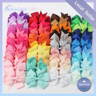 20/40 Pcs/Set Colorful Ribbon Bow Cute Girls Hairpins Children Hair Clip Hair Accessories Headwear