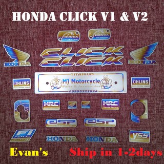 Titanium Emblem - Honda Click 125cc/150cc V1 V2 PCX ADV 150 Airblade 150