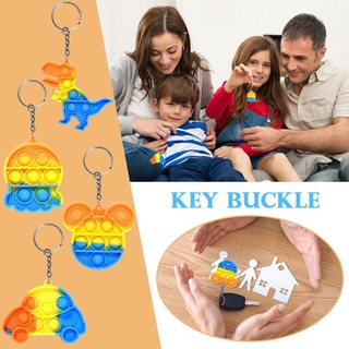 ENC Bubble Sensory Toy Stress Relief Keychain Toy Silicone Sensory Toy