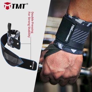 TMT 2 PCS Double Pressure Gym Wrist Support Wraps Dumbbells Weights Kettlebell Equipment Crossfit