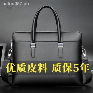 ready stock⊙❒Kangaroo leather men s bag large-capacity handbag horizontal business briefcase shoulder bag men s messenger bag hanging bag