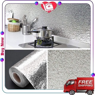 Wallpaper Waterproof Sticker 40cm*3meters Kitchen foil Aluminum Foil Water Proof Oil-Proof