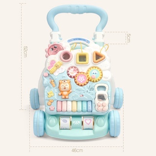 Youleen new trolley baby baby 1-2 years old anti-rollover Walker early education puzzle Walker piano