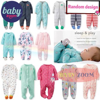 Baby ZOOM Long Newborn Jumpsuit Romper Bodysuit Cotton Pajamas Sleep Play Frogsuit Sleepwear Onesie