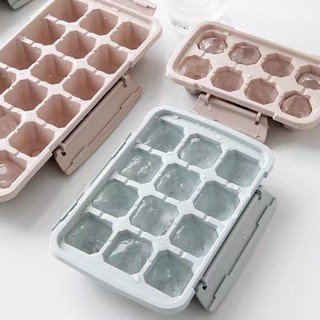 (COD) 12/Grids Ice Cube Molder Ice Cube Maker Ice Tray With Cover