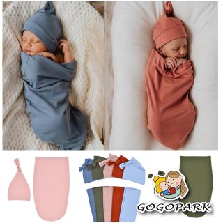 COD Muslin Newborn Baby Swaddle Blanket Receiving Blanket Swaddle Wrap Hat Outfits
