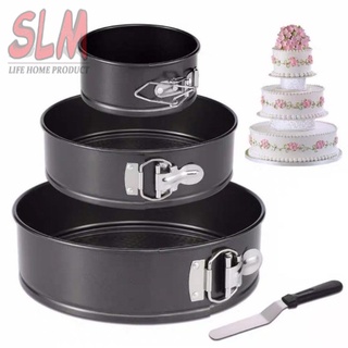 3in1 Non-Stick Removable Bottom Cake Pan Cake Mold Round Dish Bakeware Baking Tool Carbon Steel