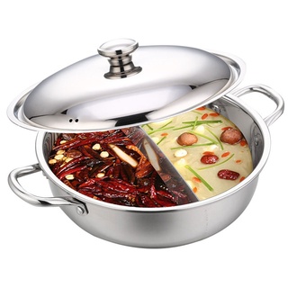 Home hot pot1 Pcs S-type Hot Pot Cooker Kitchen Soup Cooking Pot Stainless Steel Cooking Pot