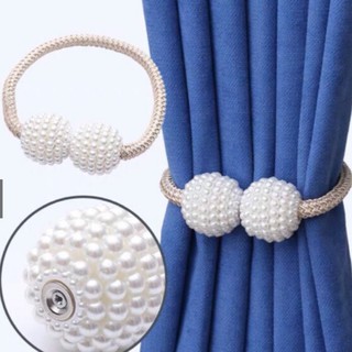 1Pcs Magnetic Curtain Tie Belt Curtain Punch Free Pearl Curtain Magnet Buckle