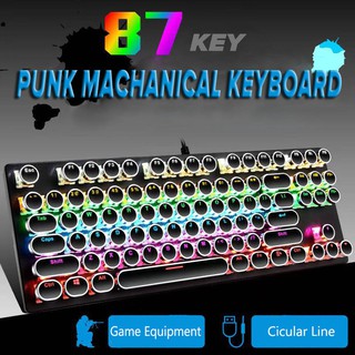 ME 87 Key Punk Mechanical Gaming Keyboard Wired RGB Backlight