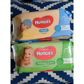Buy 1 Get Free 1 Huggies Pure / Natural Care Baby Wipes - 56 wipes