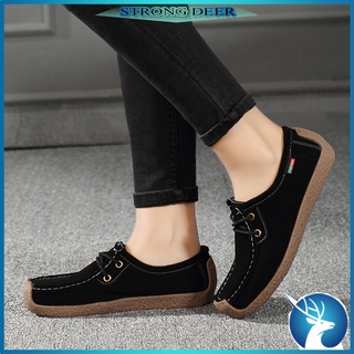 S×D ✈Ready Stock✈ Women‘s Fshion Shoes Flats Suede Shoes Plus Size:35-42 (9)