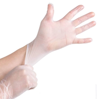 [READY STOCK] 100PCS/Box Disposable Vinyl Gloves Clear Vinyl Gloves Latex Free Powder-Free Glove Health Gloves for Kitchen Cooking Food Handling