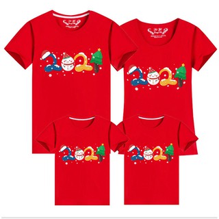 2021 New Year Merry Christmas 9 Colors 100% Cotton Family Matching T Shirt Family Tee Family Wear
