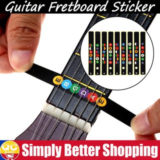 Guitar Fretboard Sticker Universal Water Resistant Guitar Fretboard Note Labels Fingerboard Fret (1)