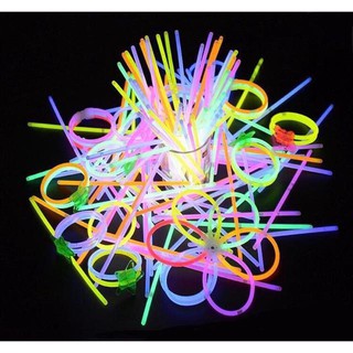 50pcs Glow in the Dark Glow Stick Assorted Color